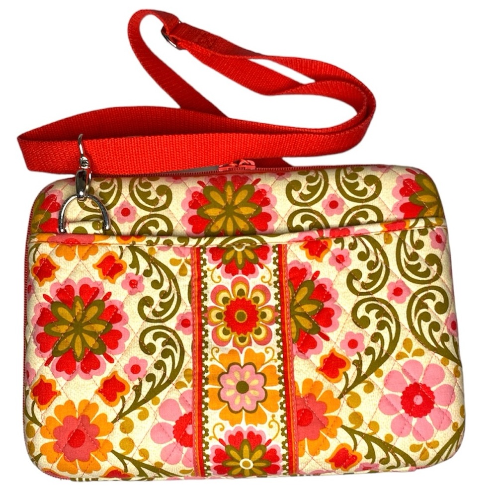 Vera Bradley Hard Shell Quilted Orange Pink Floral Travel Tablet Case